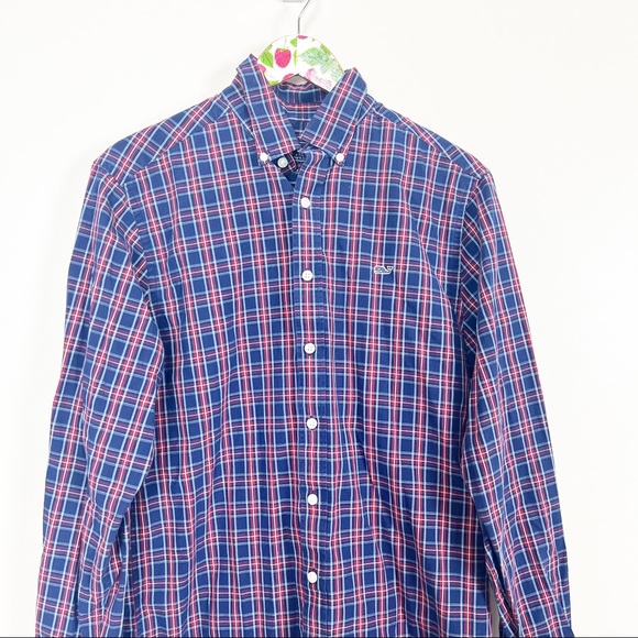 Vineyard Vines Slim Fit Whale Mens Shirt Button Up Long Sleeve Cotton Size M - Picture 3 of 7